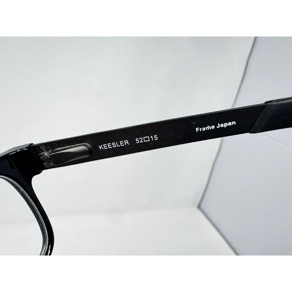 Randolph Keesler Eyeglass Frames Black Rectangle Japan 52-15-140